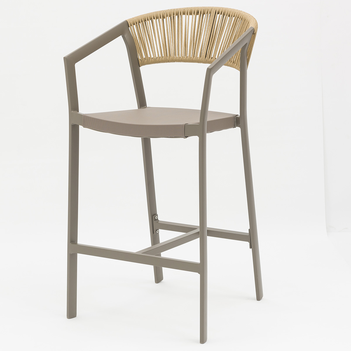 Outdoor dining stackable aluminum rattan bistro wicker chair-AD932007 (6)