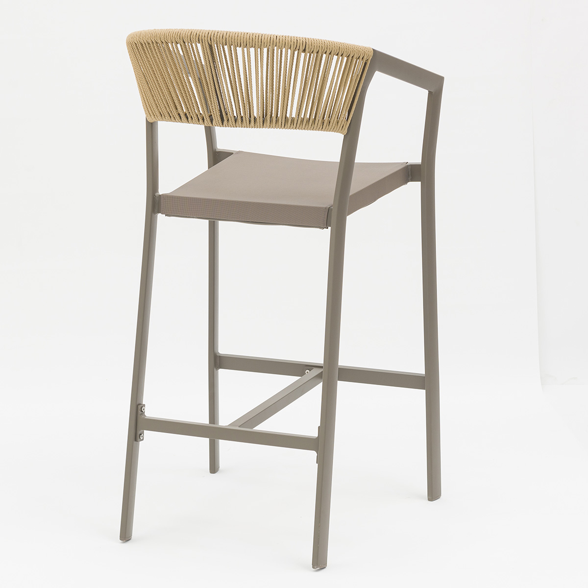 Outdoor dining stackable aluminum rattan bistro wicker chair-AD932007 (7)