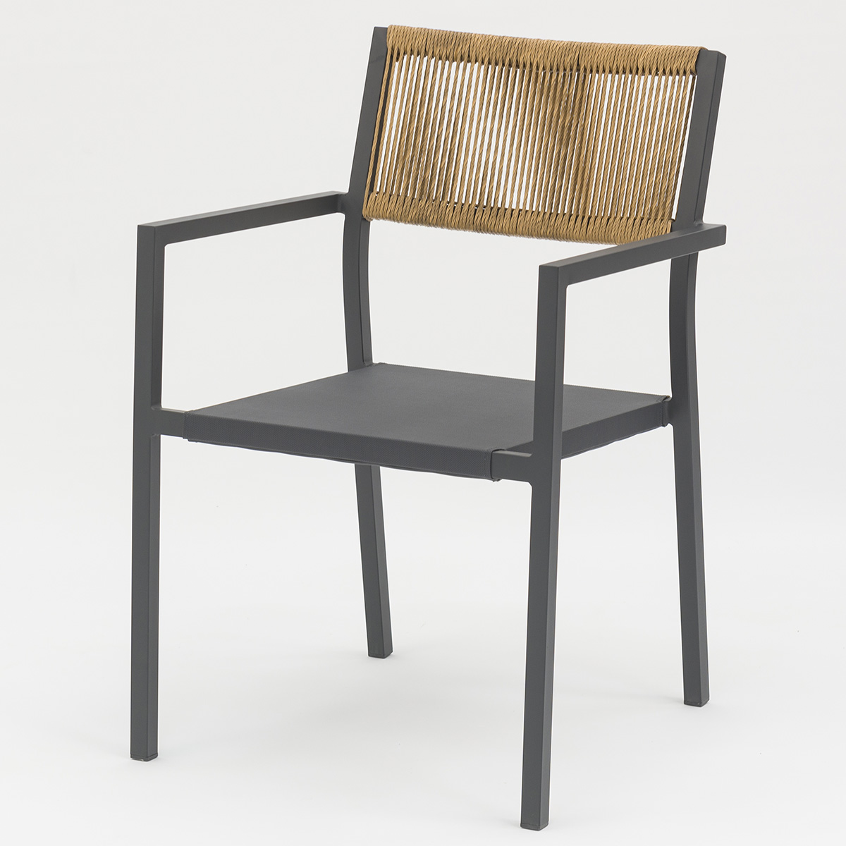Outdoor dining stackable aluminum rattan bistro wicker chair-AD932008 (1)