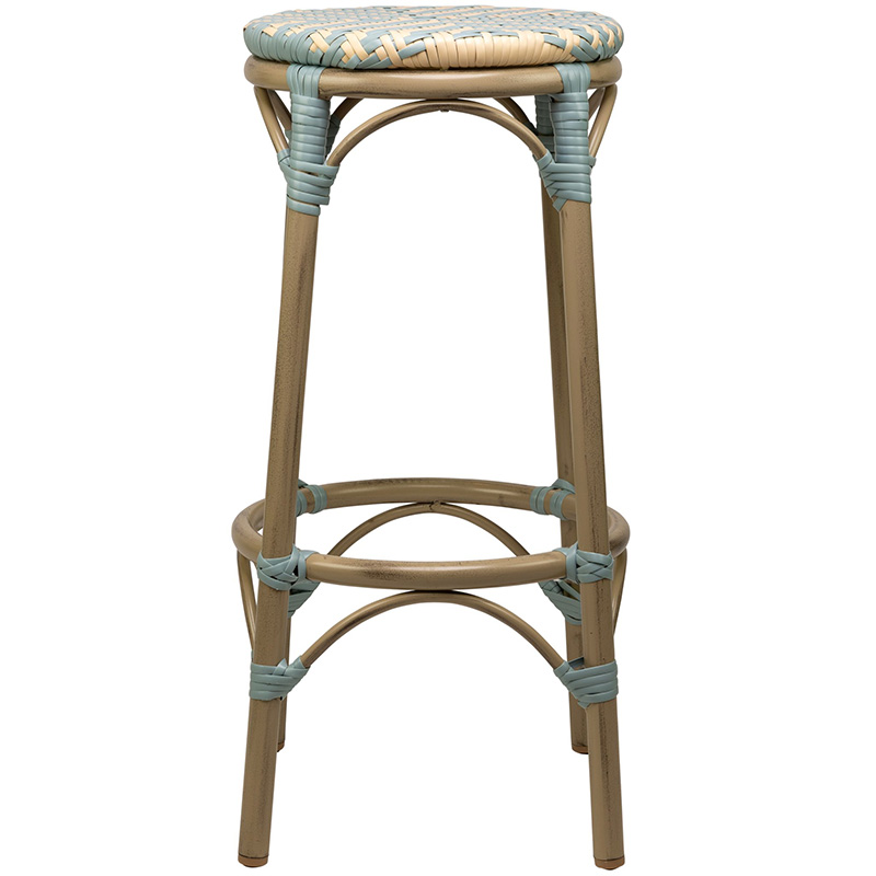 Outdoor French Bistro stool pe rattan weaving Seat AD642306 (2)