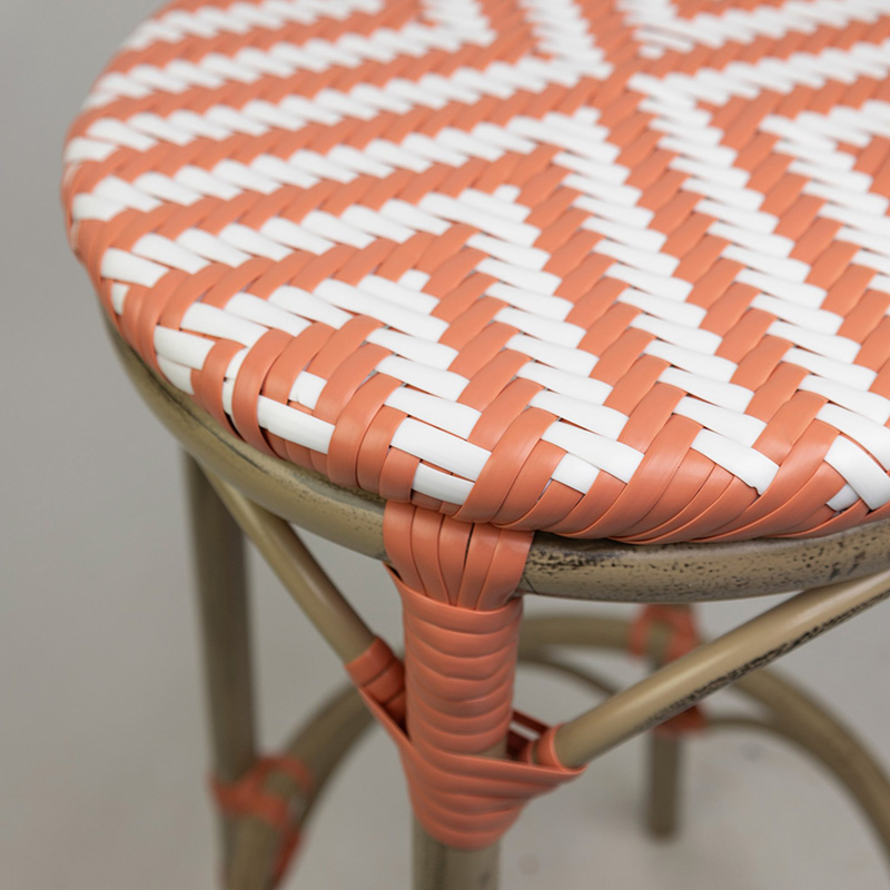 Outdoor French Bistro stool pe rattan weaving Seat AD642306 (5)