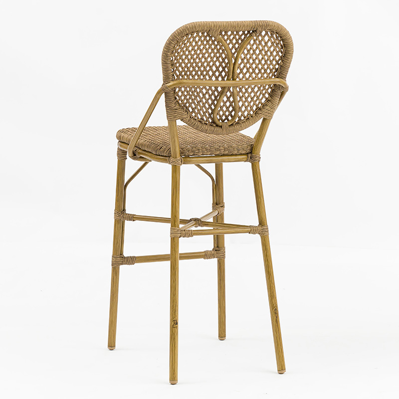 Outdoor Handcrafted PE Wicker Bar Stool Bistro AD642312B+AD551010 (2)