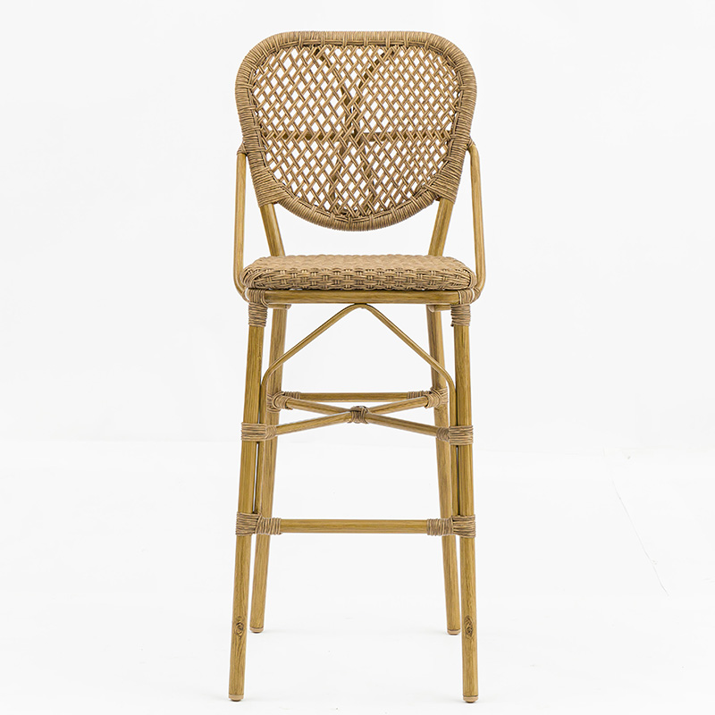 Outdoor Handcrafted PE Wicker Bar Stool Bistro AD642312B+AD551010