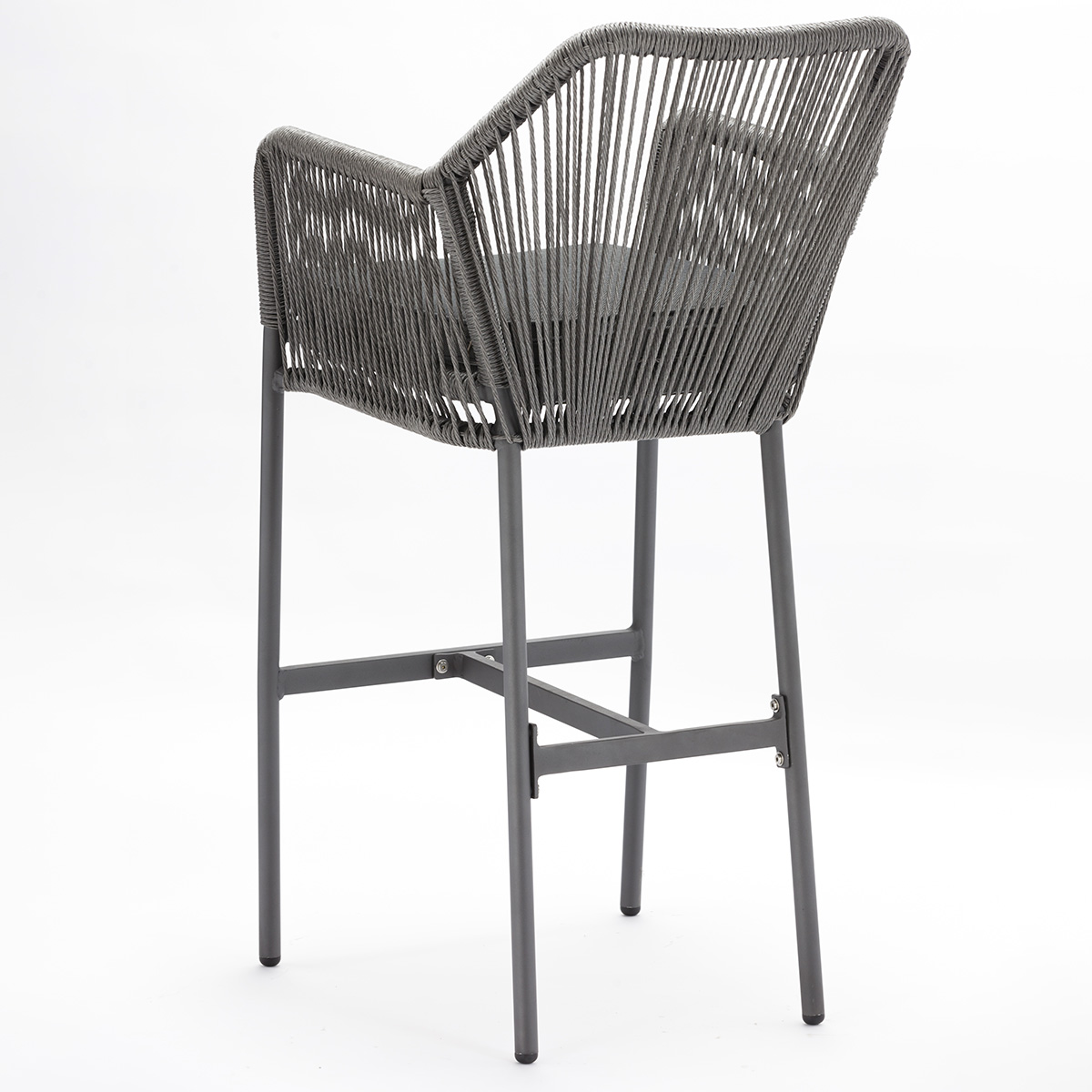 Outdoor PE Rattan Bar Stool – Handcrafted with Aluminum Frame for Patio & Garden AD692029-BAR+AD751019 (2)