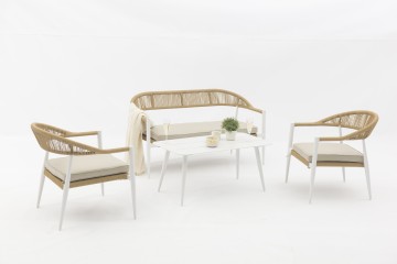 Recife Outdoor Alum Rattan sofa sofa 4pcs set-AD605001-4A