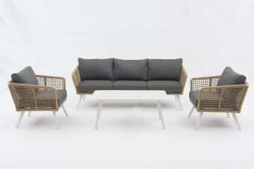 Narvik Outdoor Alum Rattan sofa sofa 4pcs set-AD615008-4