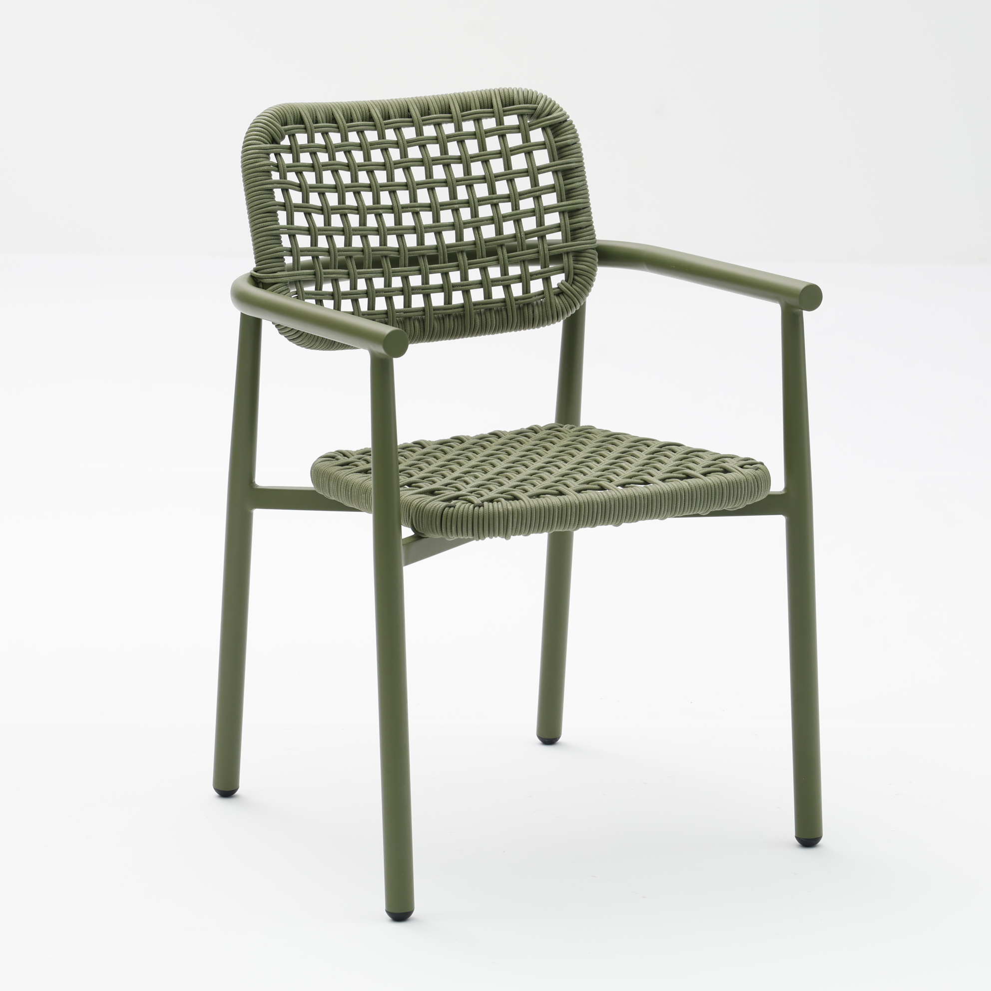 Oslo alum PE rattan dining arm chair - AD942002