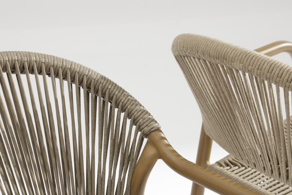 Outdoor aluminium wooden look chair (2)(1)