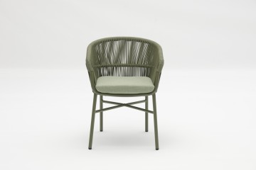 New Delhi Outdoor Aluminum Woven Wicker Chair with Cushions - AD512035