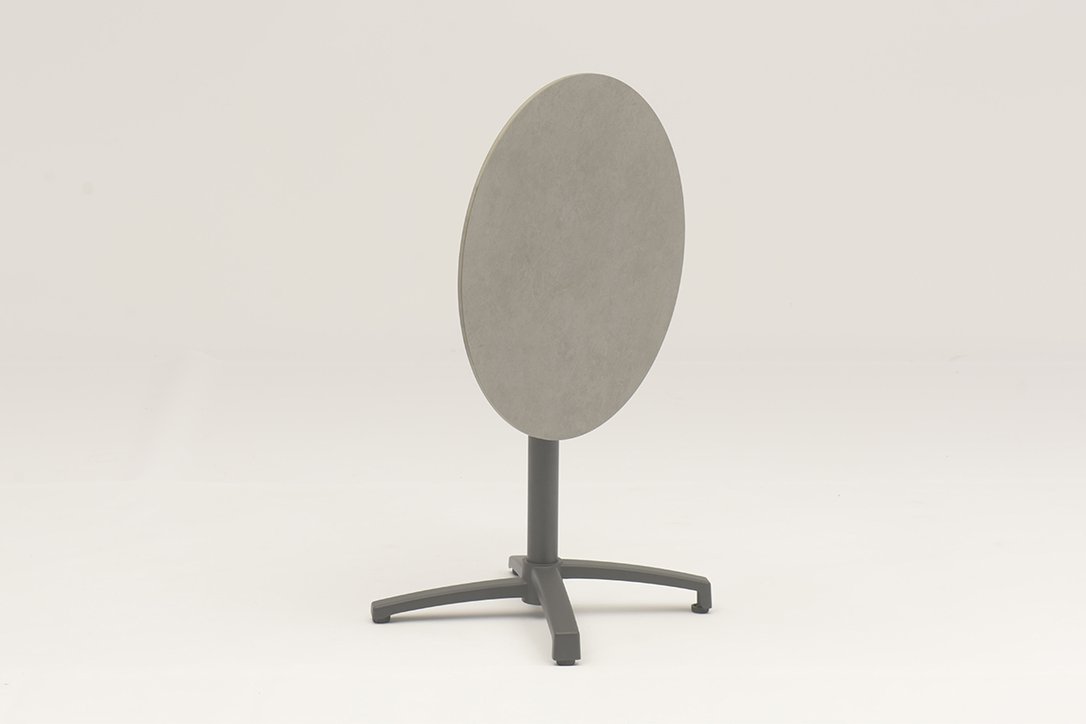 Modern Industrial Round Restaurant Coffee Dinning Metal Table Bases with Ceramic Table Top- AD751014