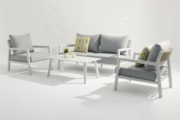 Outdoor aluminum rope Campion 4pcs set sofa set combines modern design-AD565007-2