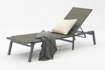 Yoga All Weather Pool Furniture Adjustable Beach Outdoor Sun Lounge Chair With Aluminum Frame-AD607001