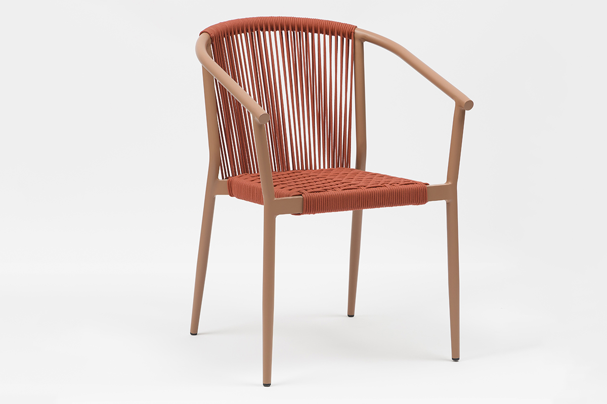 IKA Outdoor Aluminum Olefin Rope Woven Chair - AD212005