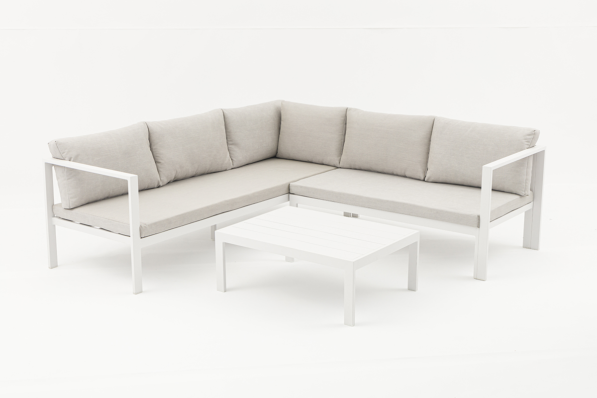 Outdoor full-aluminum Young Corner sofa set combines modern elegance - AD995002