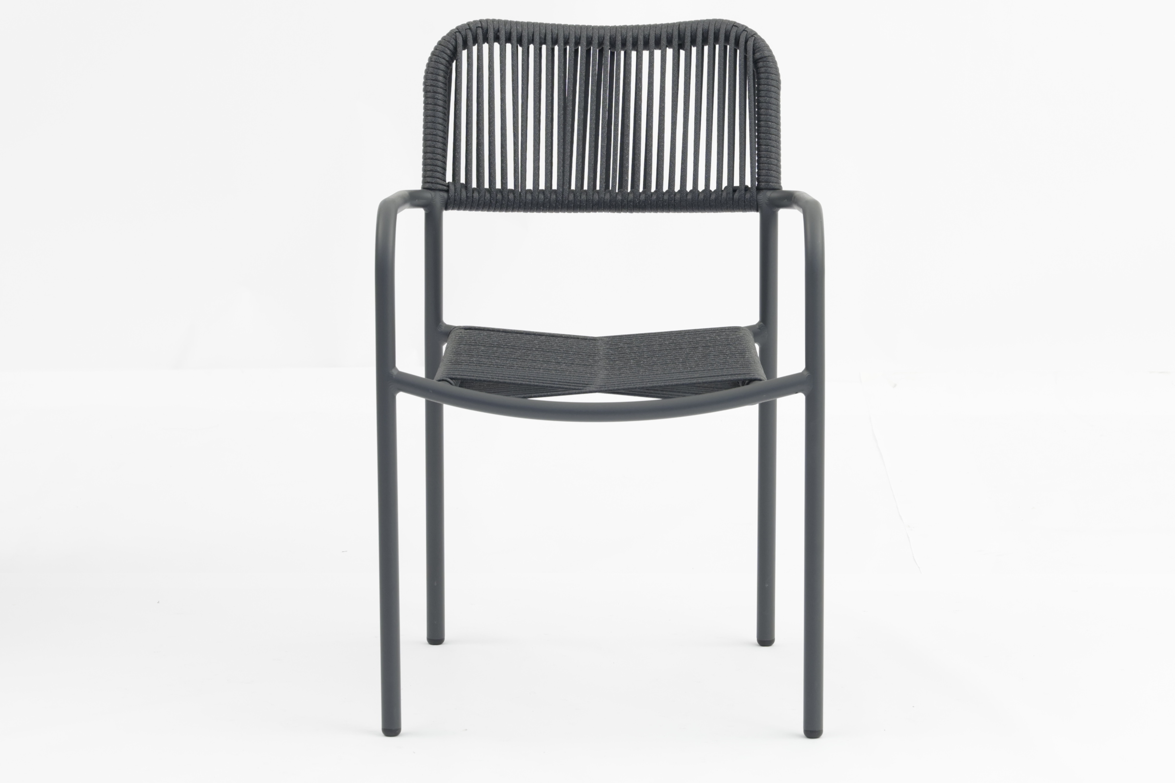 Outdoor dining stackable aluminum rattan bistro wicker chair AD562012-1