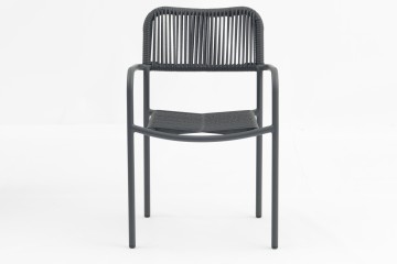 Outdoor dining stackable aluminum rattan bistro wicker chair AD562012-1