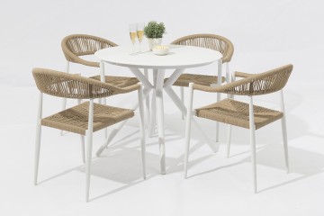 alum dining 5pcs set-AD791018R-90+AD602001