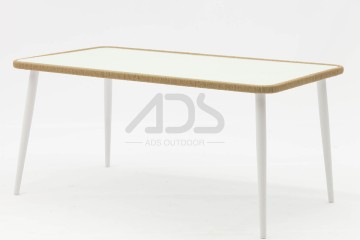 Full-Aluminum Sleek Aluminum Patio Dining Table - AD721017