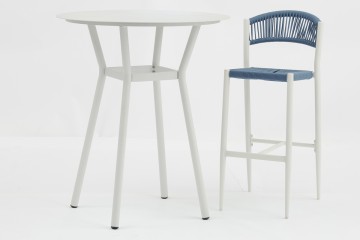 Full-Aluminum White Bar Counter for Outdoor Use - AD991004