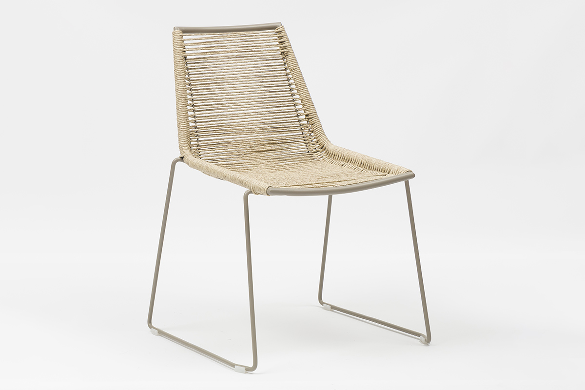 Kola Modern Steel Frame Wicker Outdoor Chair for Patio Dining - AD722030