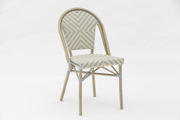 Outdoor dining stackable aluminum rattan bistro wicker chair-AD642001M