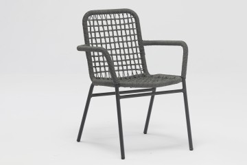Outdoor dining stackable aluminum rattan bistro wicker chair-AD667018A