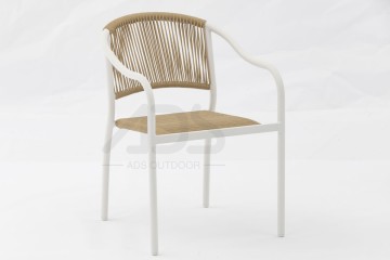 Outdoor dining stackable aluminum rattan bistro wicker chair-AD862001