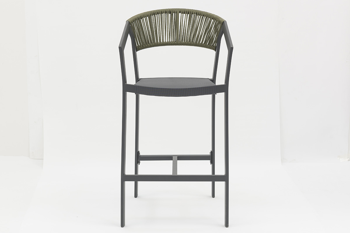 Outdoor dining stackable aluminum rattan bistro wicker chair-AD932007
