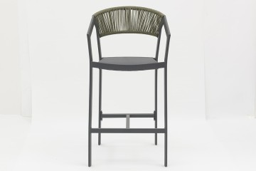 Outdoor dining stackable aluminum rattan bistro wicker chair-AD932007