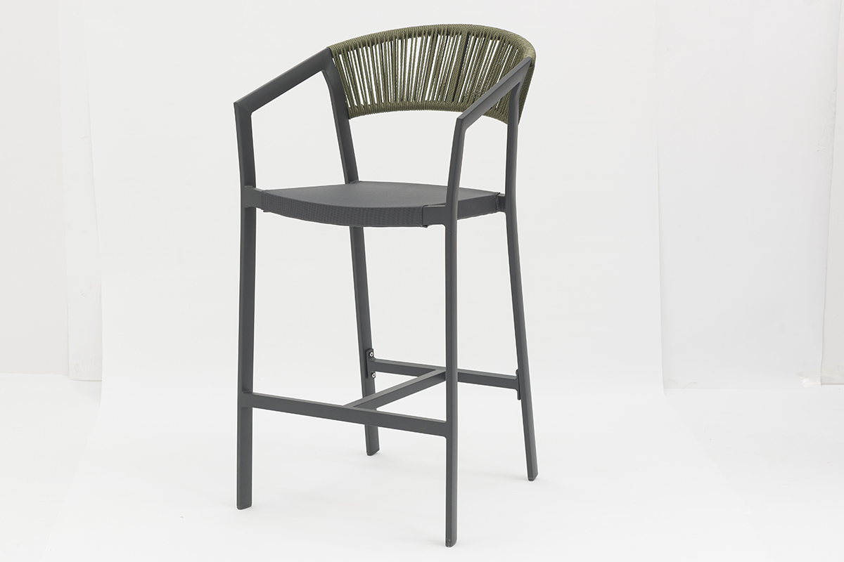 PE Rattan Bar set with Aluminum Frame - Stackable, Weather-Resistant, and Stylish for Patios AD932007 BAR+AD551011