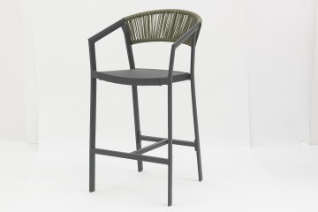 PE Rattan Bar set with Aluminum Frame - Stackable, Weather-Resistant, and Stylish for Patios AD932007 BAR+AD551011