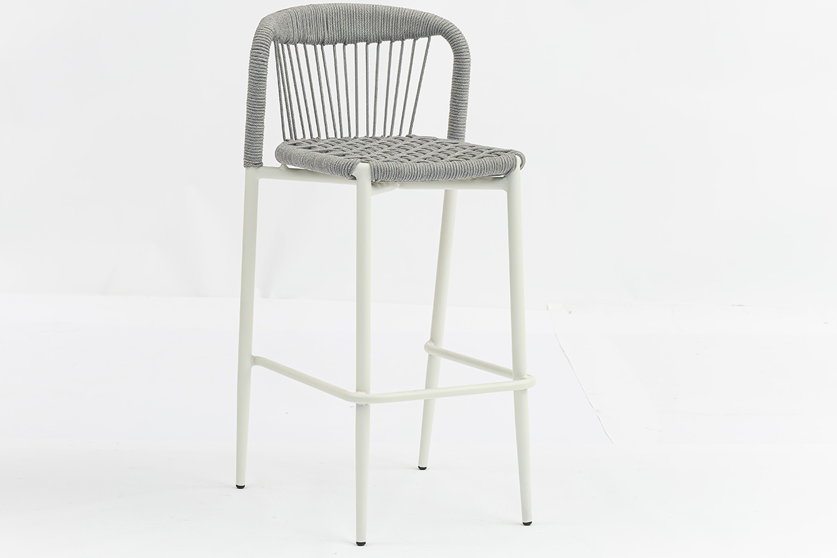 Stylish Outdoor Rope Bar Stool with Aluminum Frame AD872005BAR + AD551010-1