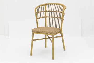 Outdoor dining stackable aluminum rattan bistro wicker chair AD642151