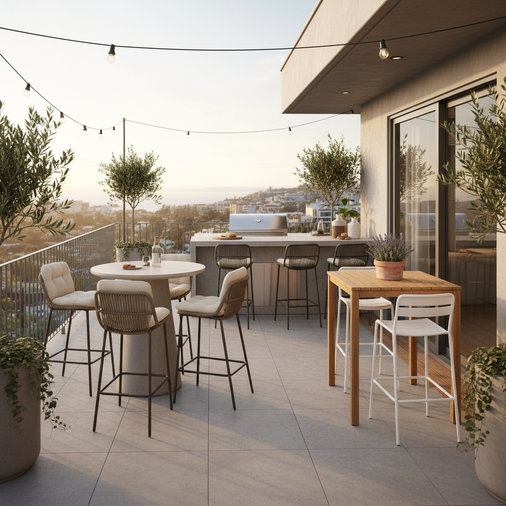 Outdoor Bar Chairs For Patio And Balcony Living