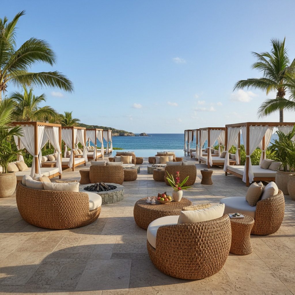 Rattan Outdoor Furniture For Hotel And Resort Spaces