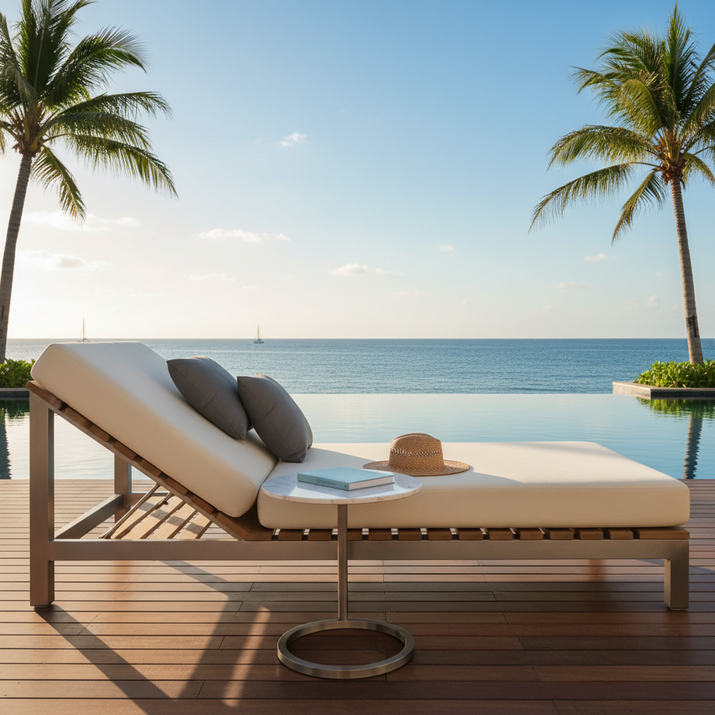Outdoor Lounger Chair For Hotel And Resort Spaces