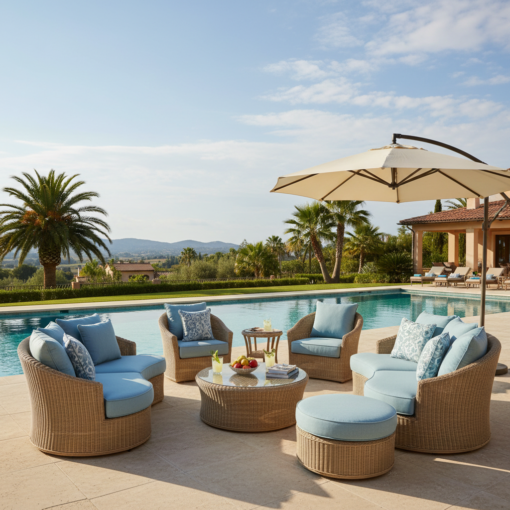 Outdoor Patio Furniture Set For Poolside Leisure Areas
