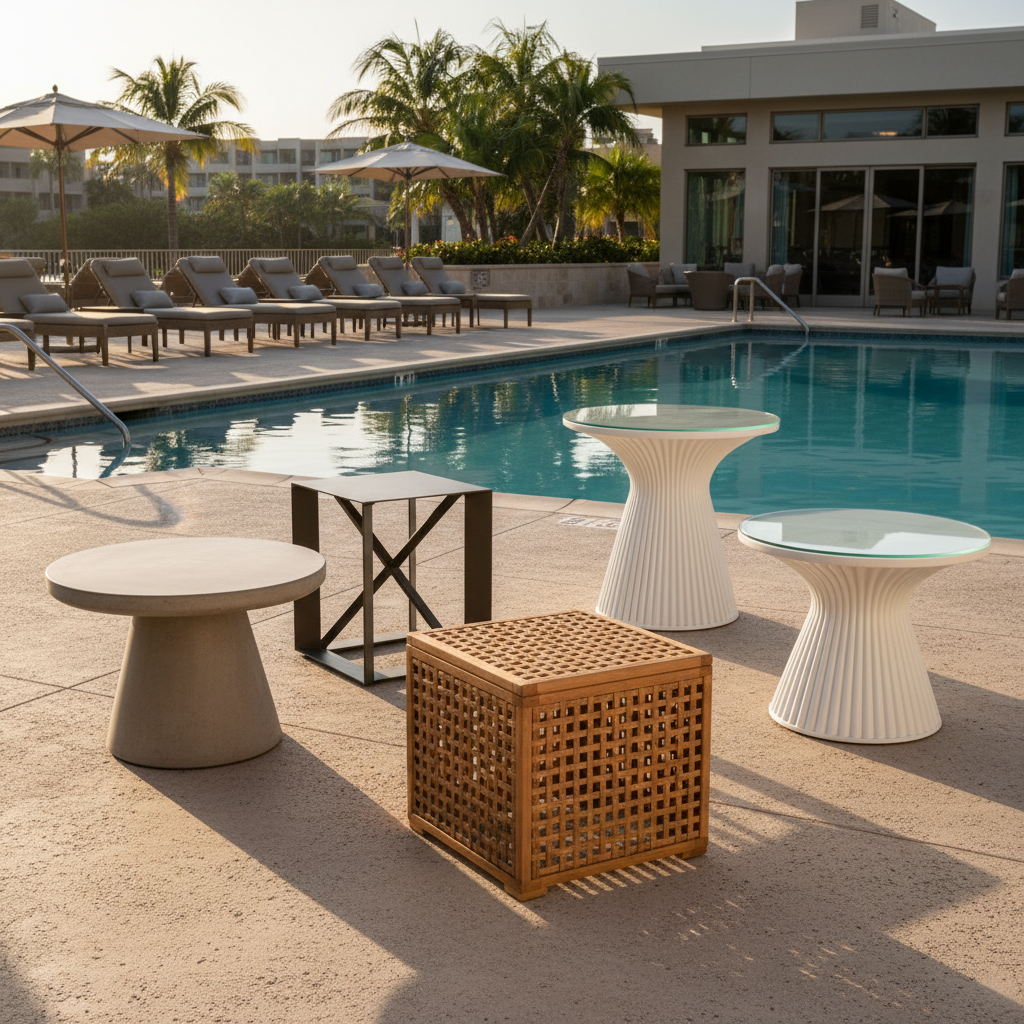 Table Bases For Poolside Leisure Areas