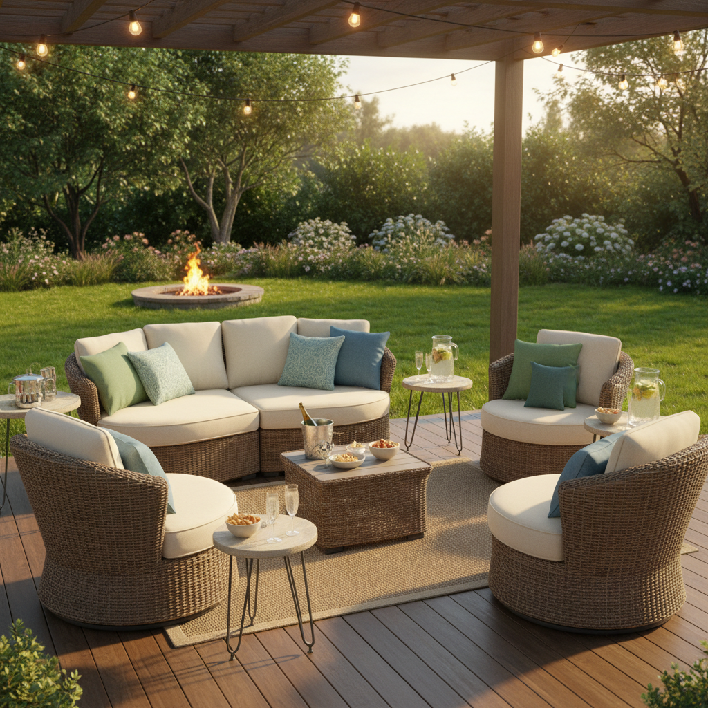 Rattan Outdoor Furniture For Backyard Social Gatherings