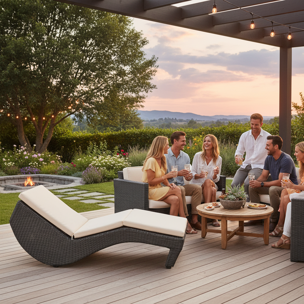 Outdoor Lounger Chair For Backyard Social Gatherings