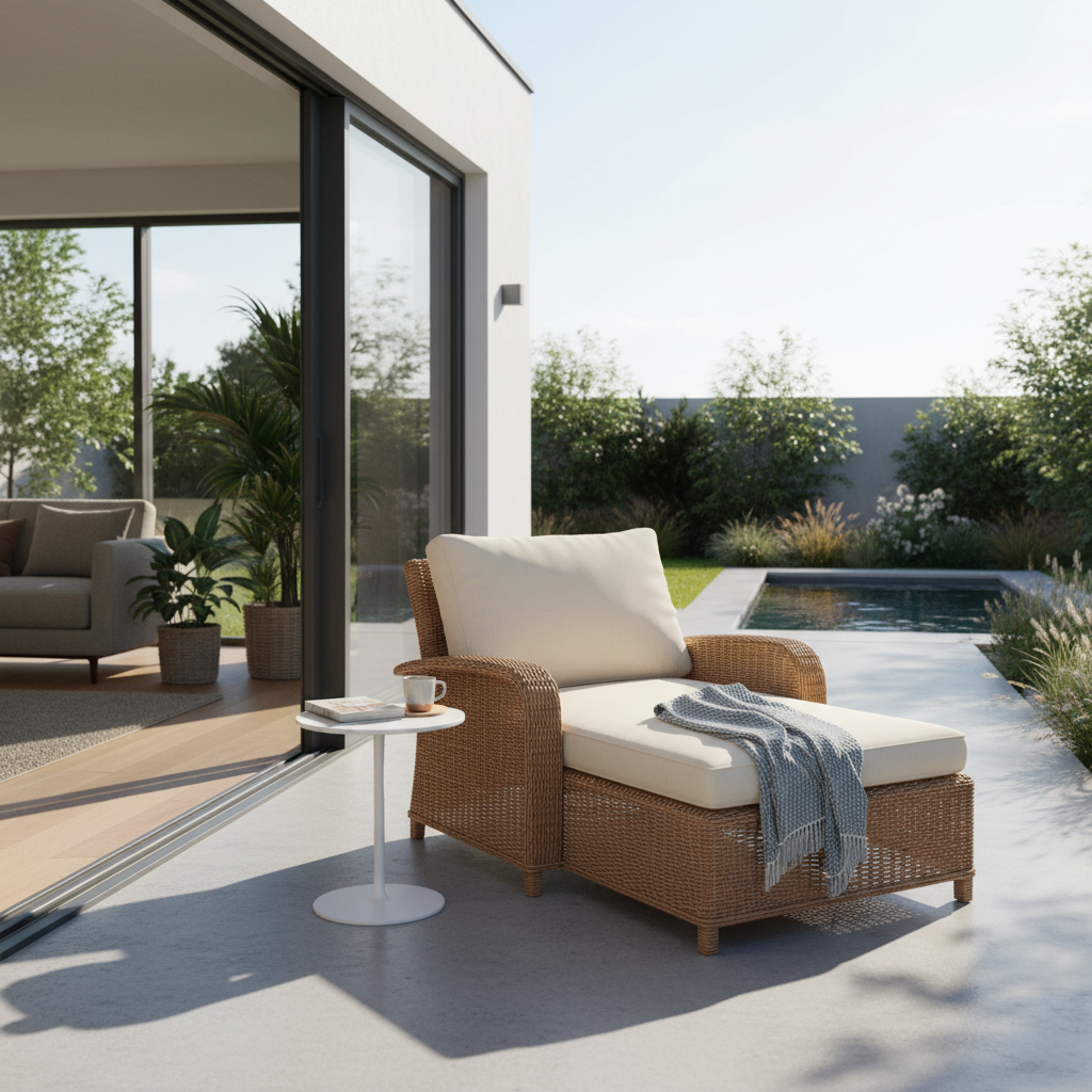 PE Rattan Outdoor Chair For Indoor-outdoor Living Spaces