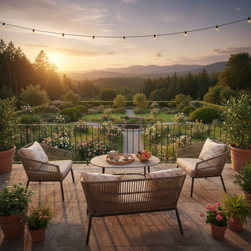 Balcony Furniture Set For Garden And Landscape Decoration