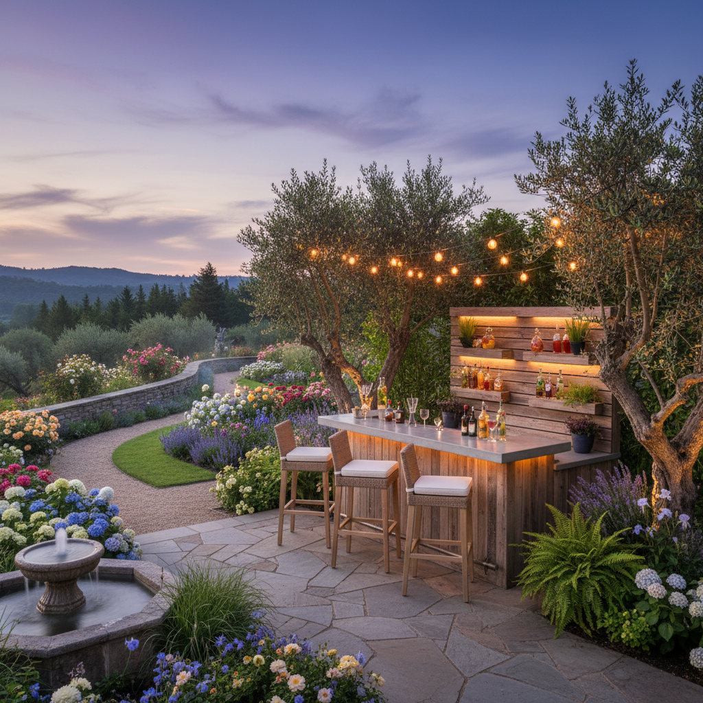 Outdoor Bar Set For Garden And Landscape Decoration