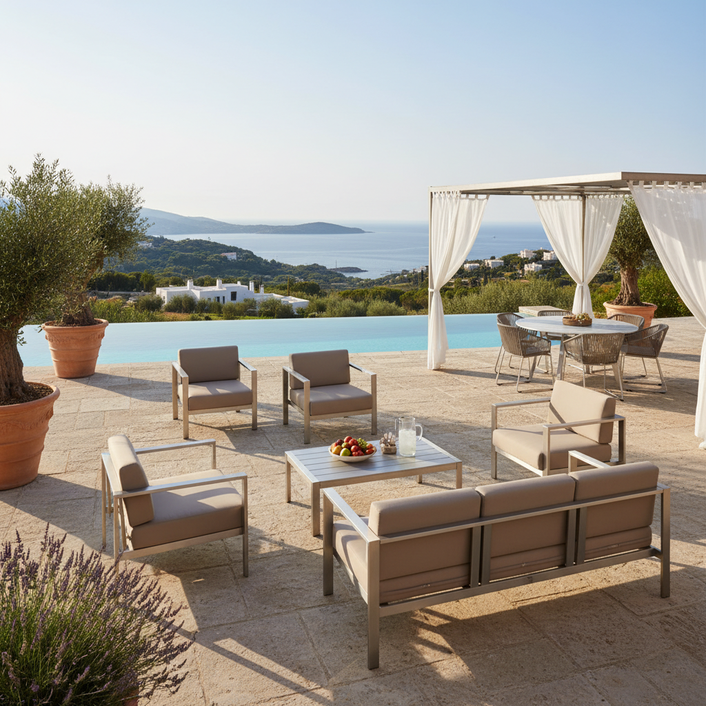 Aluminum Outdoor Furniture For Villa And Private Outdoor Living Spaces