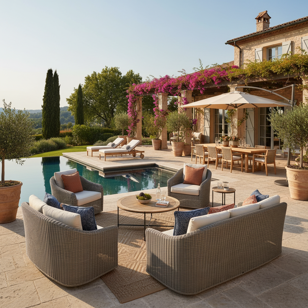 Outdoor Patio Furniture Set For Villa And Private Outdoor Living Spaces