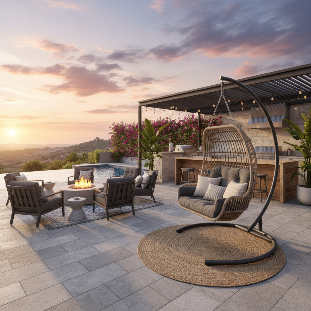 Outdoor Swing Chair For Outdoor Entertainment Areas