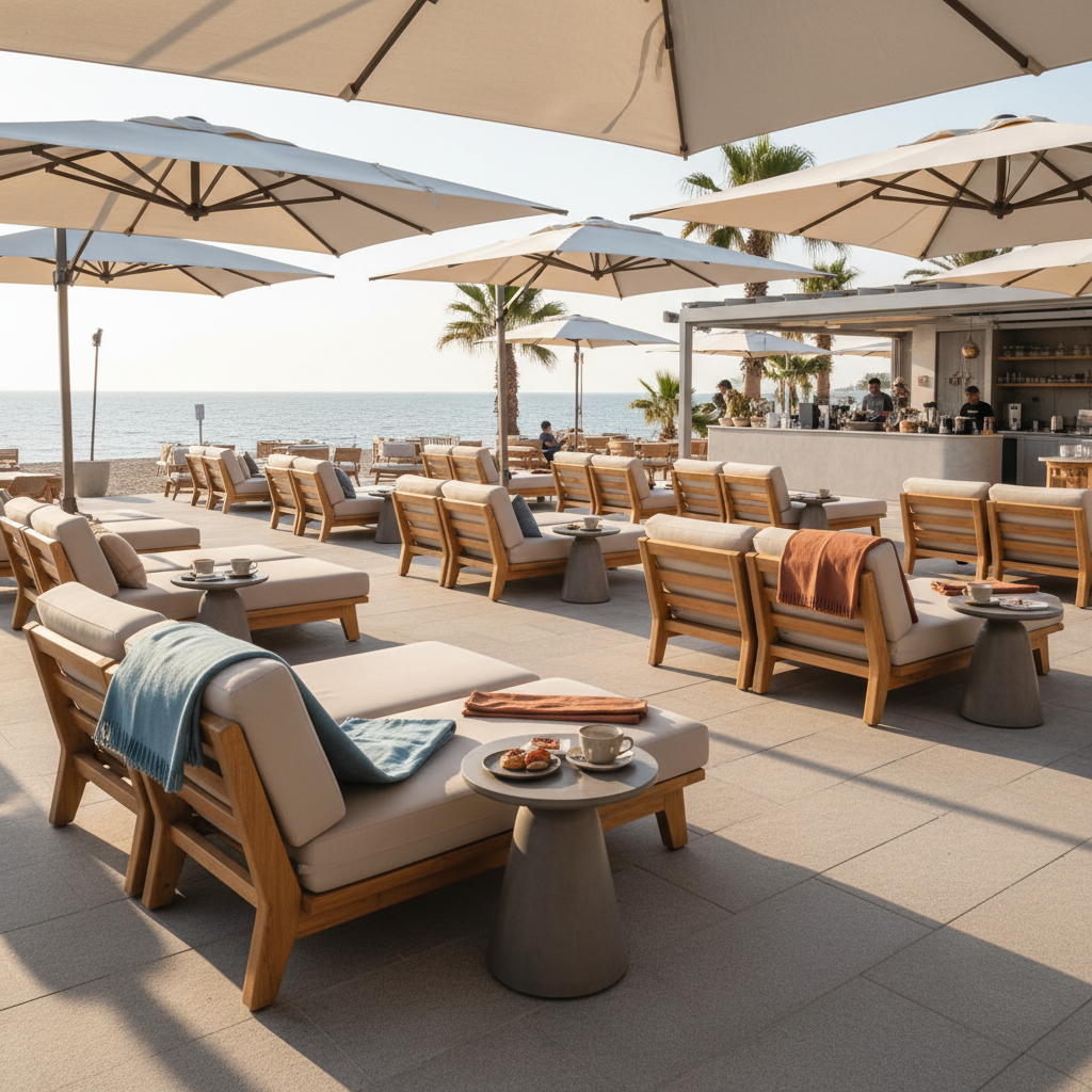 Sun Lounger For Restaurant And Café Seating