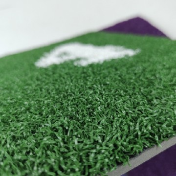 Turf Max Artificial Grass Customized Pattern Color Marks With PU Foam Pad