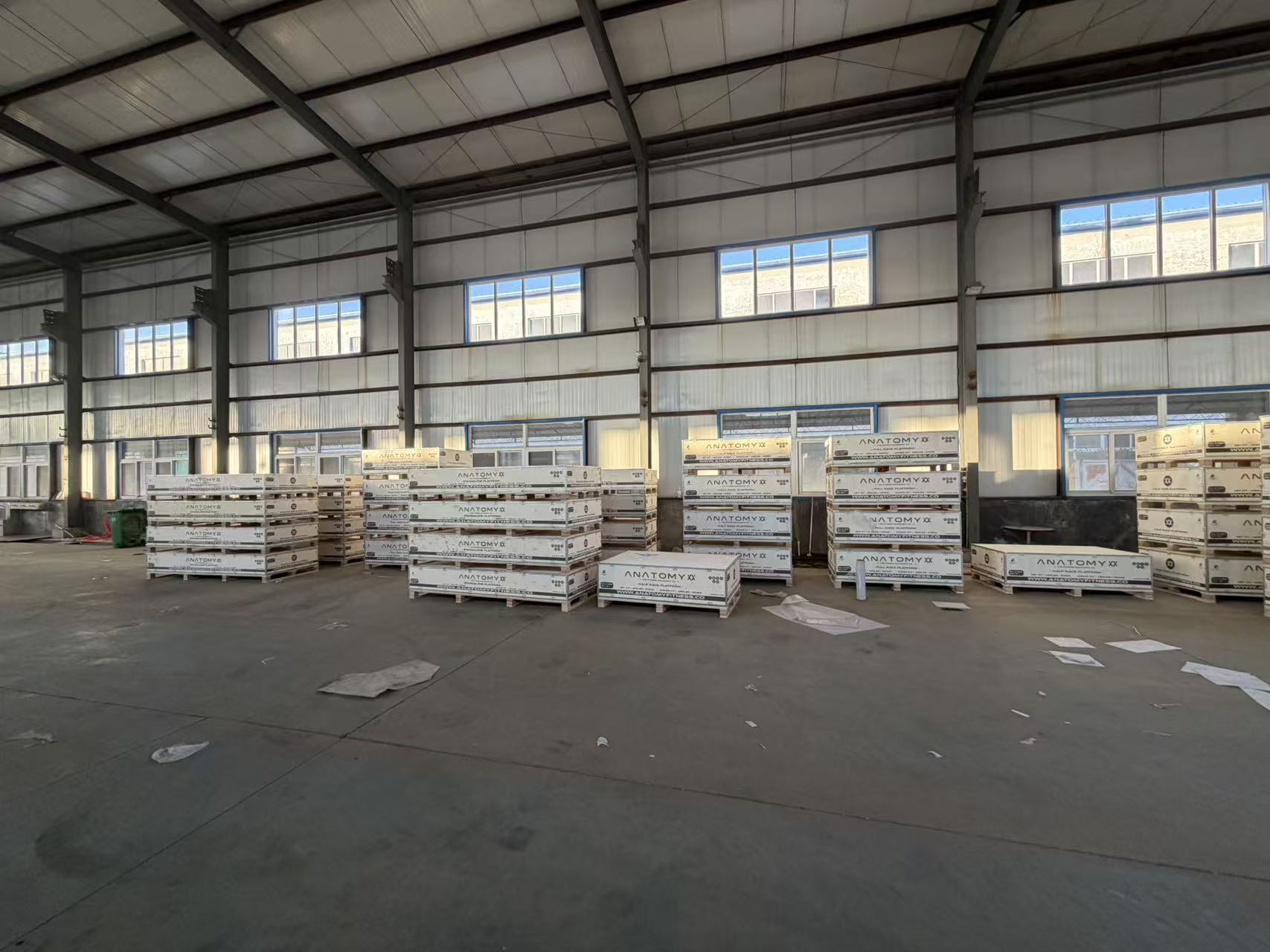 Fitflor Successfully Exported 60 Sets of Weightlifting Platforms Yesterday