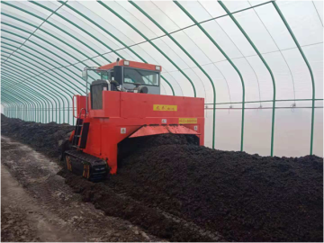 Diesel-Powered Crawler-Type Compost Turner Machine Organic Waste Aerobic Fermenter CE Certified Organic Fertilizer Used Motor
